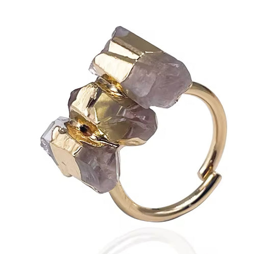 Smokey Quartz justerbar ring