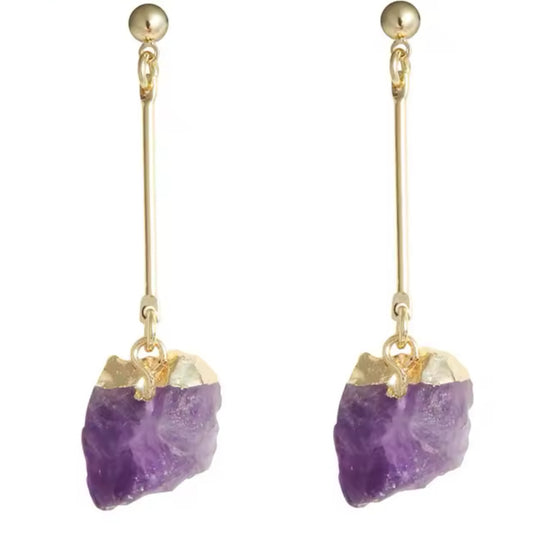 Amethyst øreringe