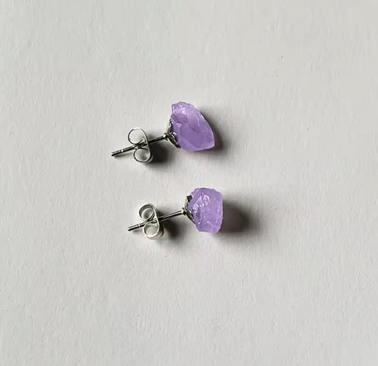 Amethyst øre stikkers